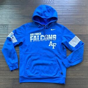 Nike Air Force Falcons Pullover Hoodie Mens Sz Medium Royal Blue